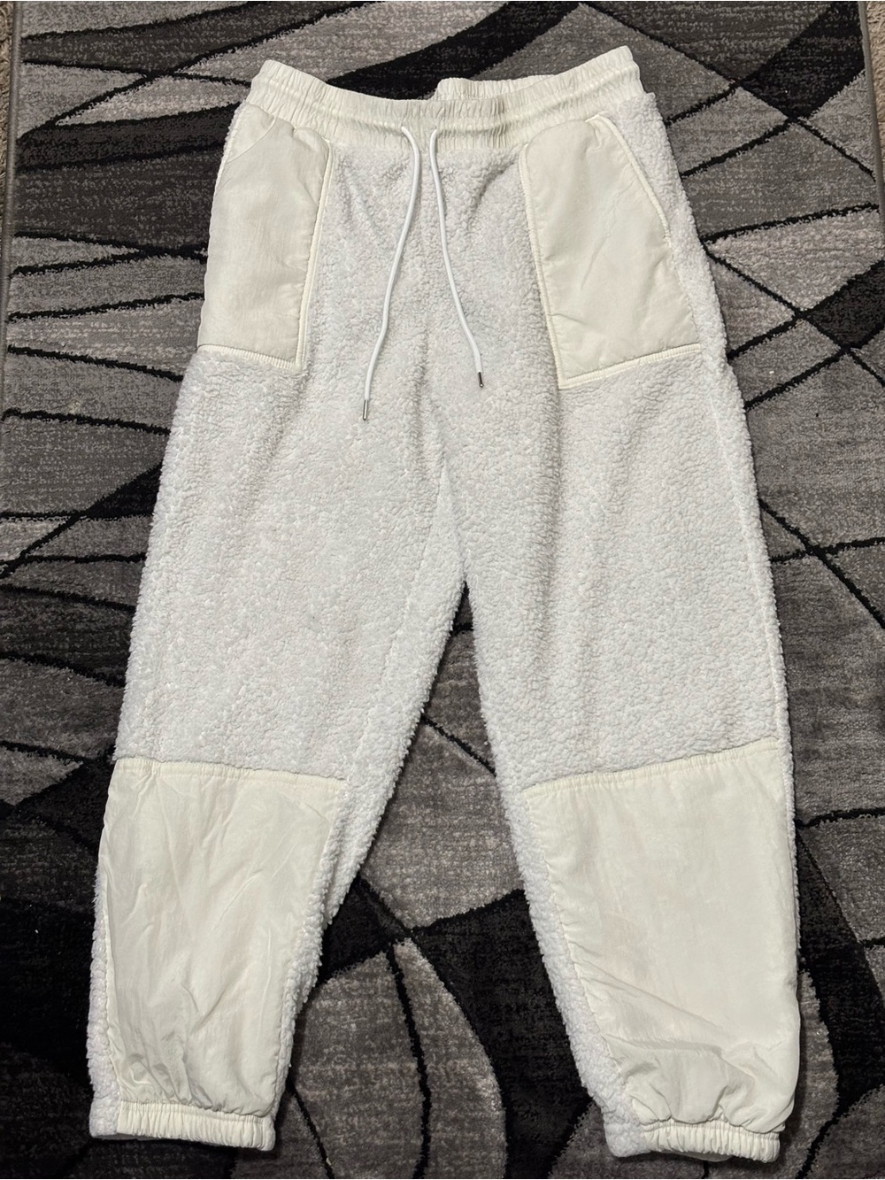 No Boundaries Ivory Sherpa Joggers